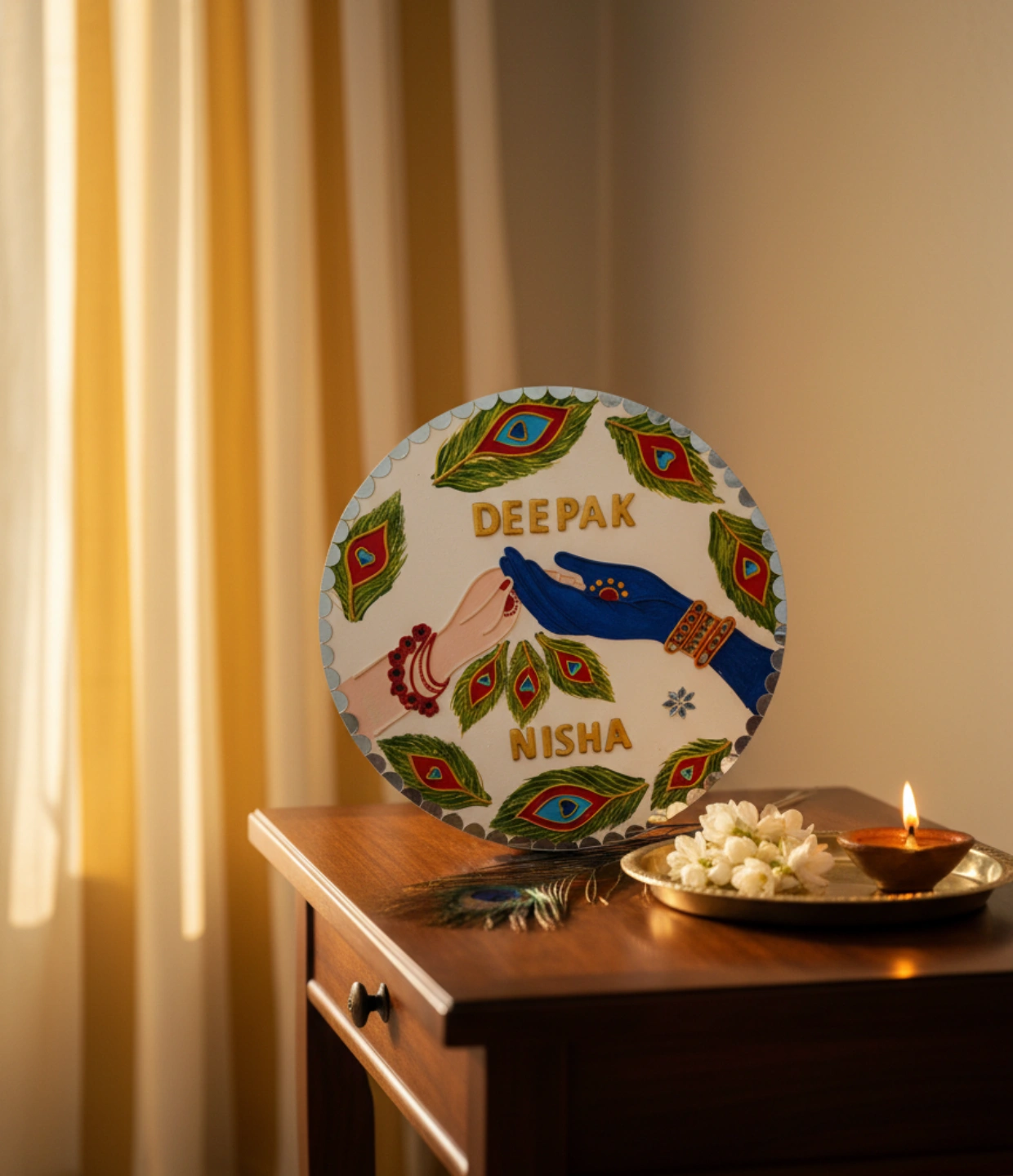 Elegant Couple Name Plate